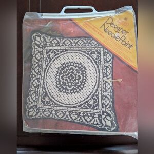Vintage Needlepoint Kit in Black and White
